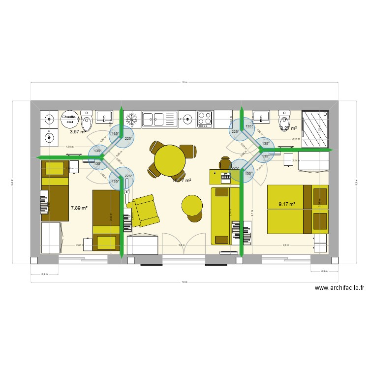 atelier 102Q tx2025 t. Plan de 5 pièces et 43 m2