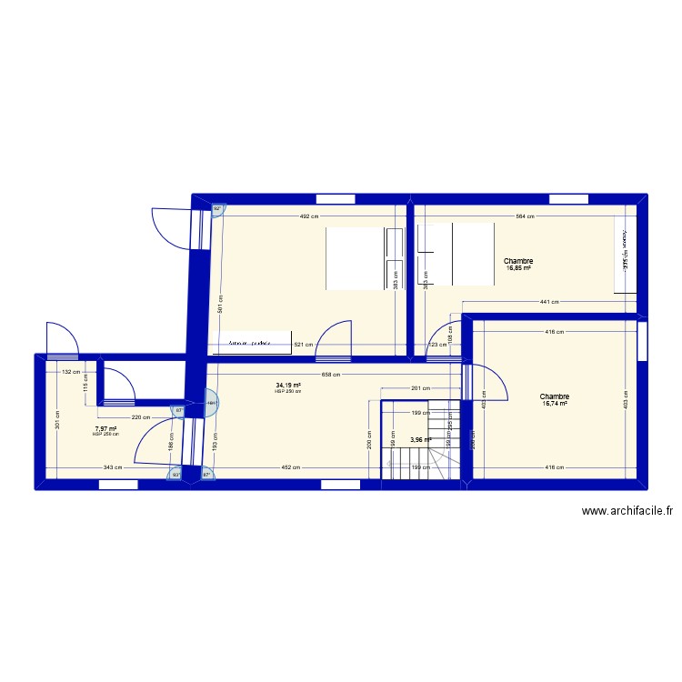 essai1. Plan de 5 pièces et 80 m2