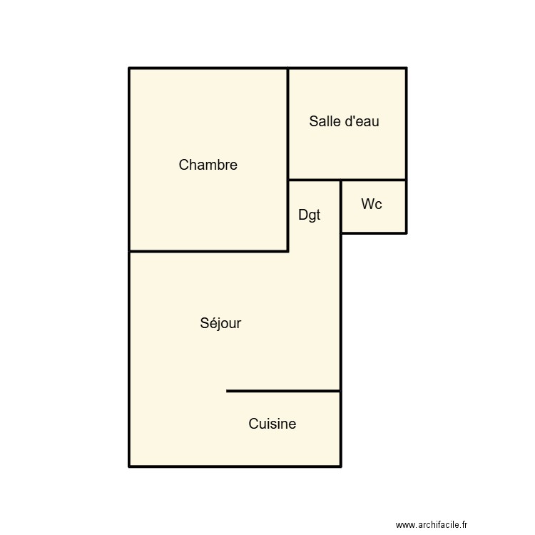 QUIMPER LECLECH CATHERINE. Plan de 4 pièces et 20 m2