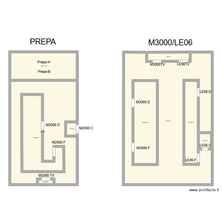 Test. Plan de 10 pièces et 251 m2