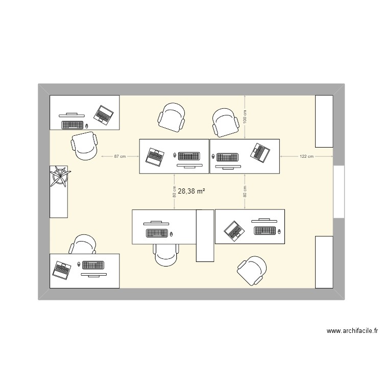 Option 1. Plan de 1 pièce et 28 m2