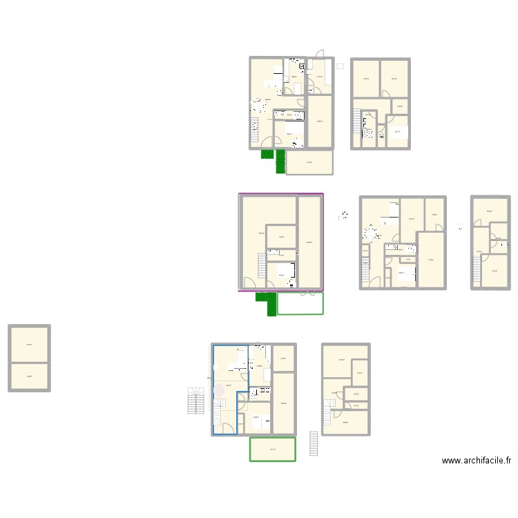 11.05. Plan de 49 pièces et 513 m2