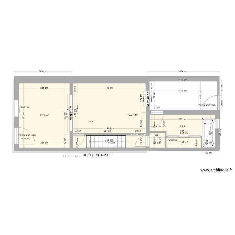 joudreville modif NOUVEAU ok. Plan de 11 pièces et 99 m2