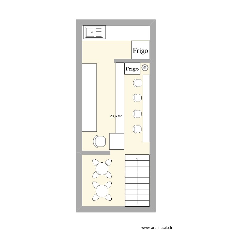 hnaout 1. Plan de 1 pièce et 24 m2