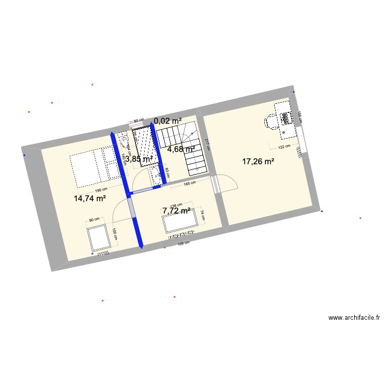 PRIEUX 2025 intérieur 1ER evol2. Plan de 6 pièces et 48 m2