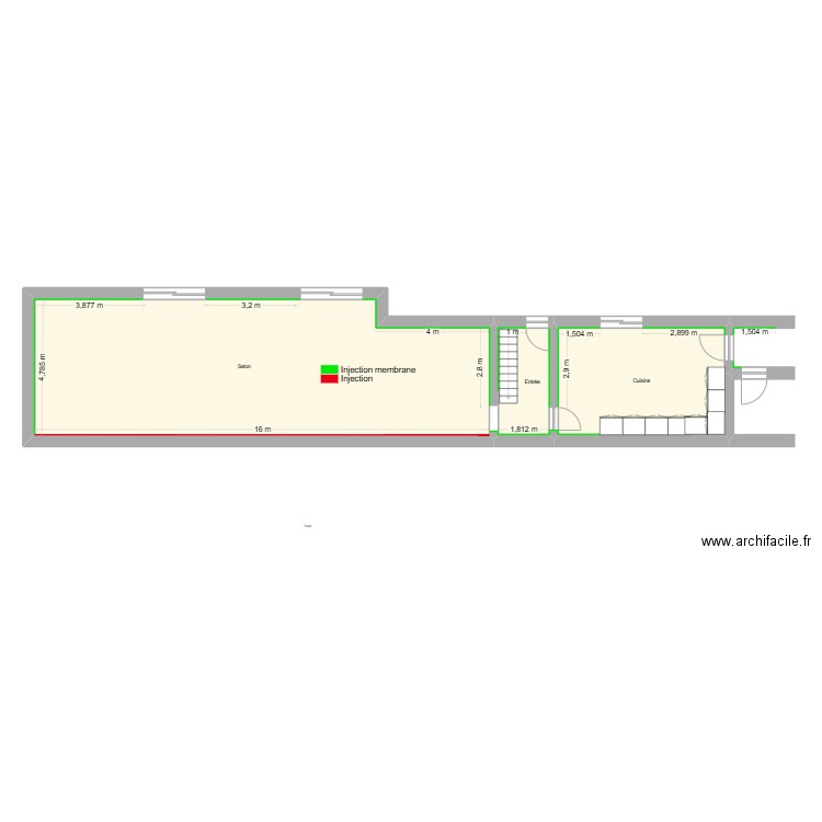 Ricchello Alison. Plan de 3 pièces et 102 m2