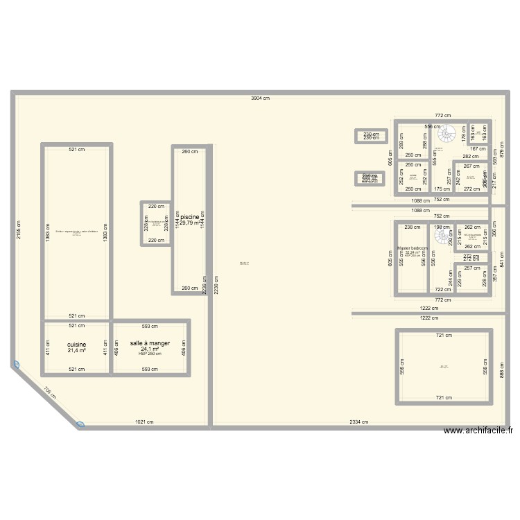 Roche Terre. Plan de 15 pièces et 1186 m2