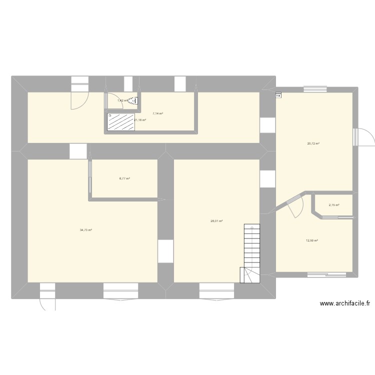 lasseron. Plan de 9 pièces et 135 m2