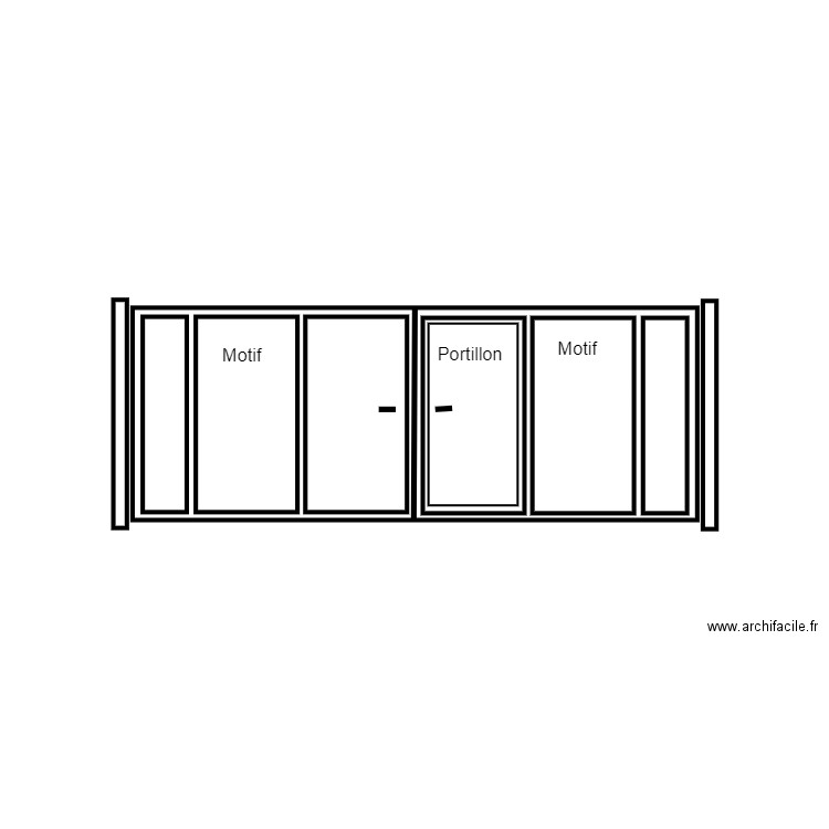 portail battant  5 m. Plan de 0 pièce et 0 m2