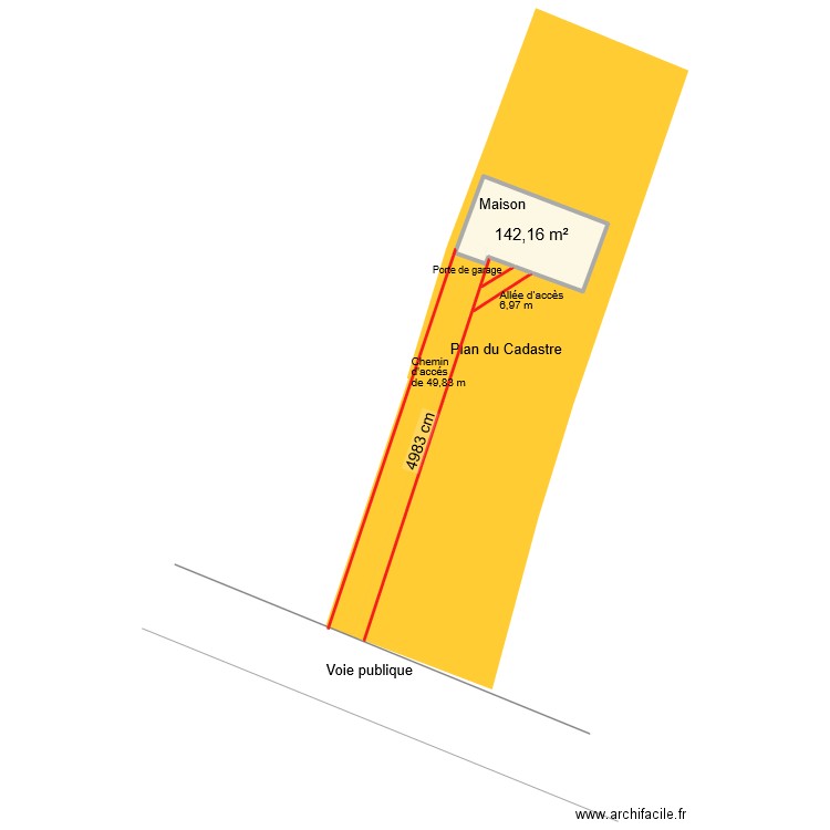 PLAN MDPH. Plan de 1 pièce et 142 m2