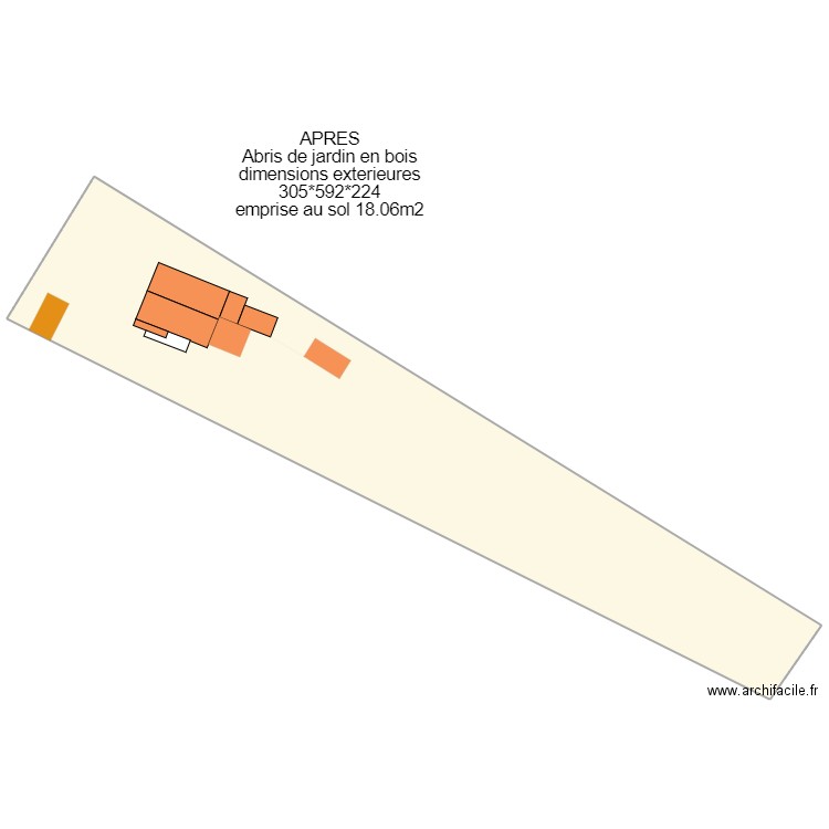 DP01 - plan de situation APRES Abris vue de près. Plan de 1 pièce et -2106 m2