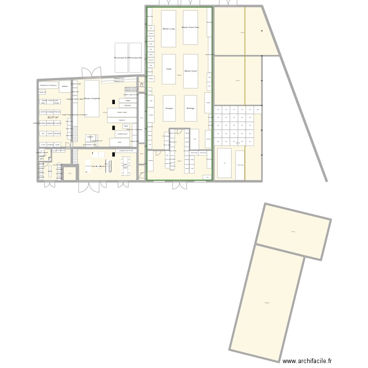 Forge Ok1. Plan de 21 pièces et 1298 m2