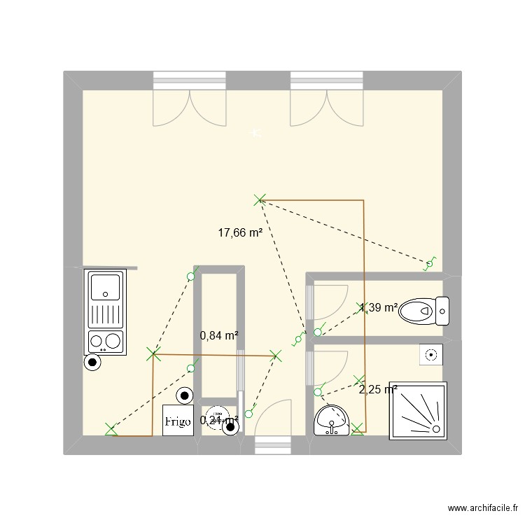 CAMELIA DOSSIER ECL1. Plan de 5 pièces et 22 m2