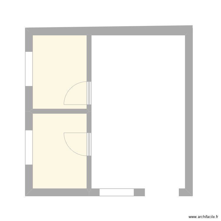 goussainville. Plan de 2 pièces et 10 m2