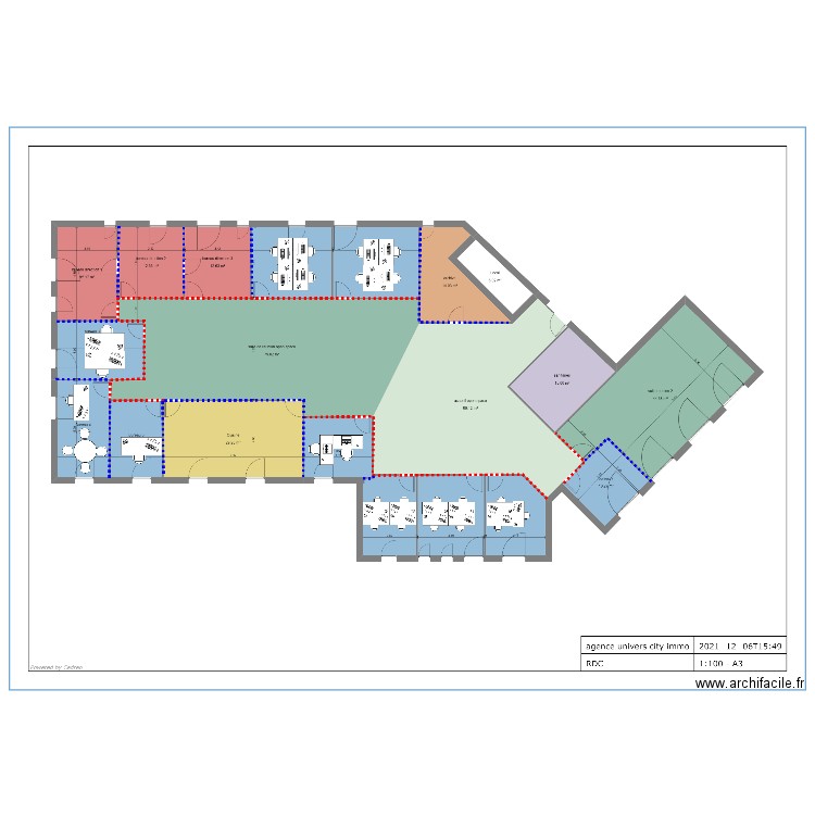 Implantation Bureaux St Sebastien_ETTIC. Plan de 0 pièce et 0 m2