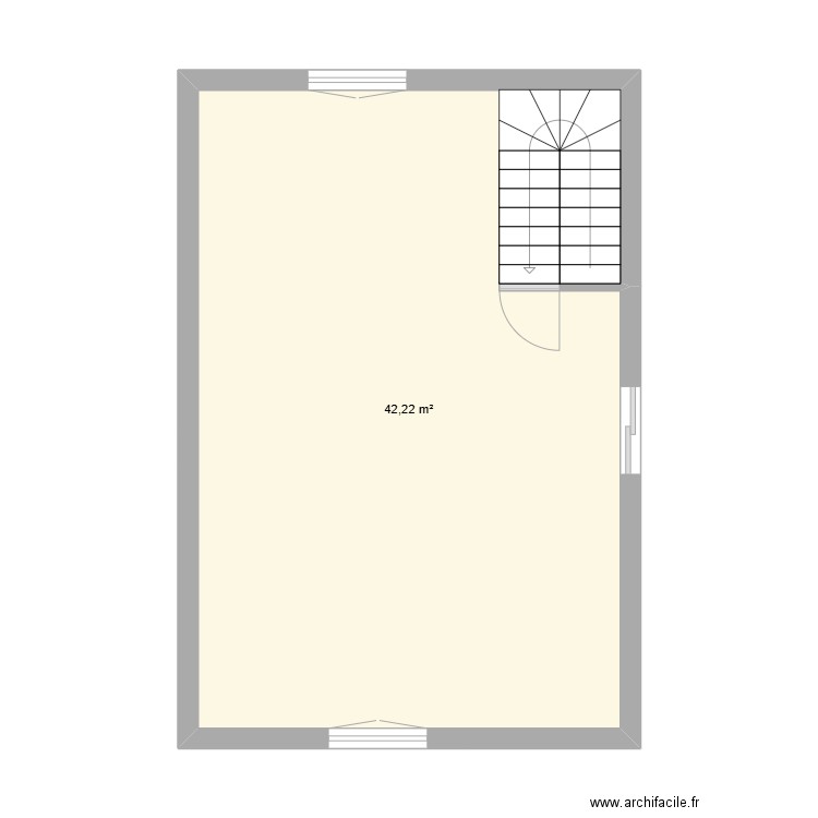 Appartement 3. Plan de 1 pièce et 42 m2