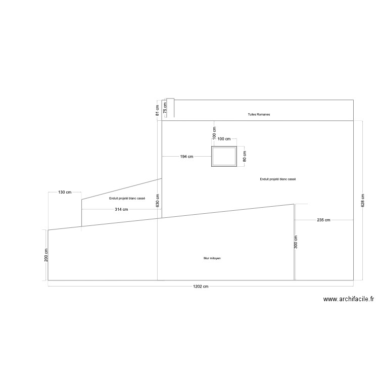 plan de facade Nord avant. Plan de 0 pièce et 0 m2