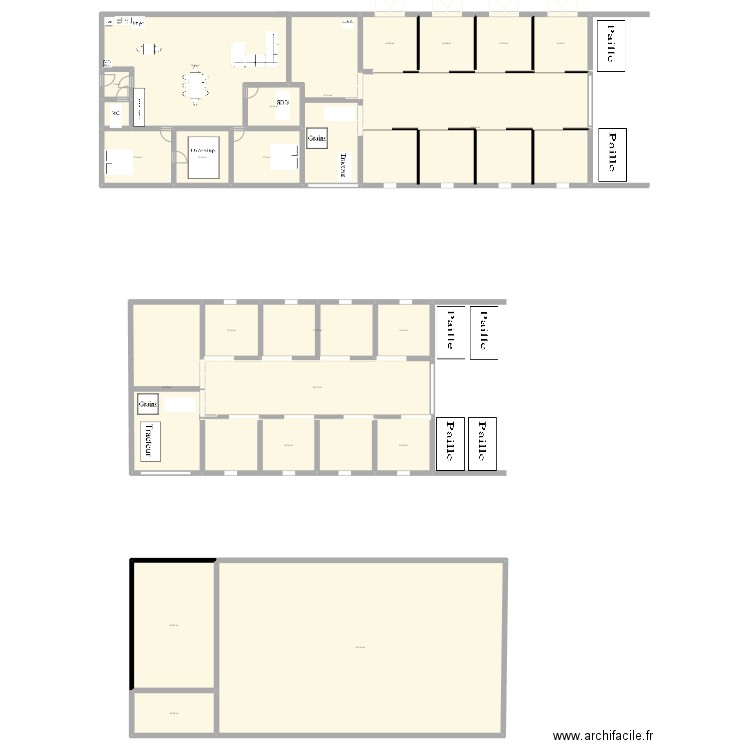 plan V2. Plan de 23 pièces et 896 m2