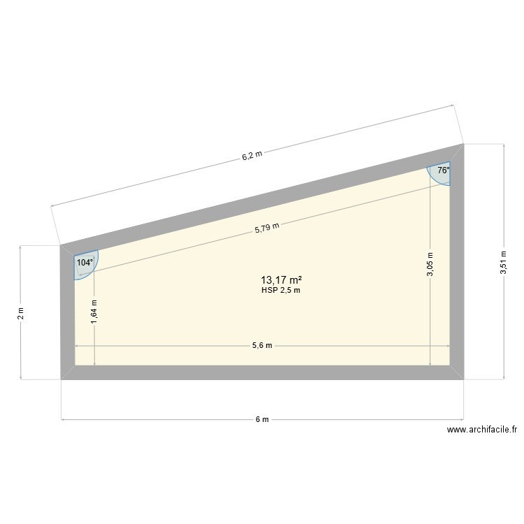 garage 3. Plan de 1 pièce et 13 m2