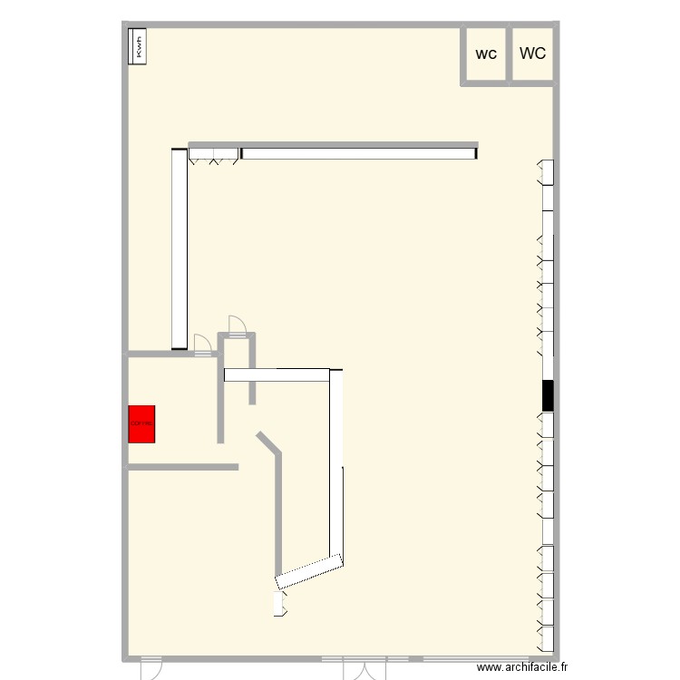 Dreux. Plan de 3 pièces et 589 m2