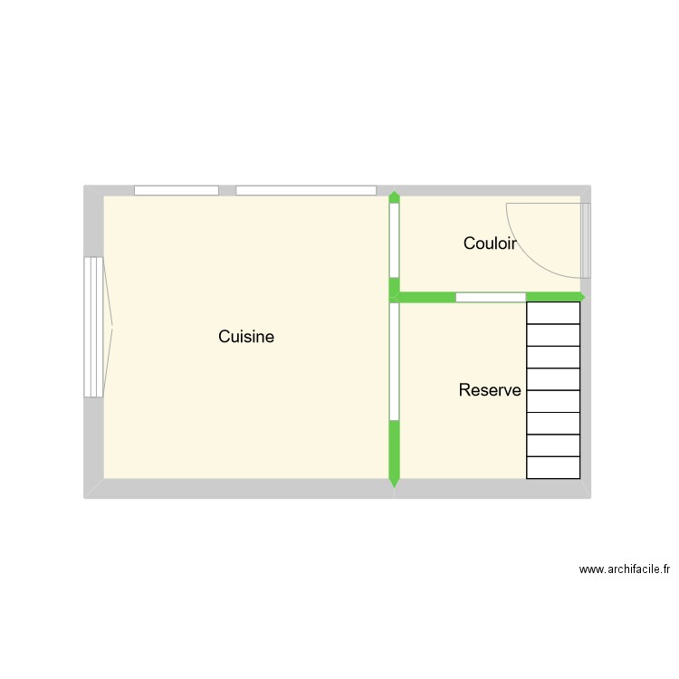 Cuisine BLAS (Vernaison). Plan de 3 pièces et 15 m2