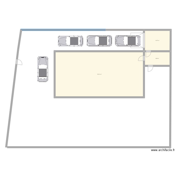 costa3. Plan de 3 pièces et 121 m2