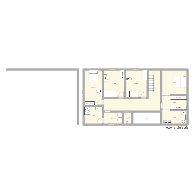 essai1. Plan de 11 pièces et 118 m2