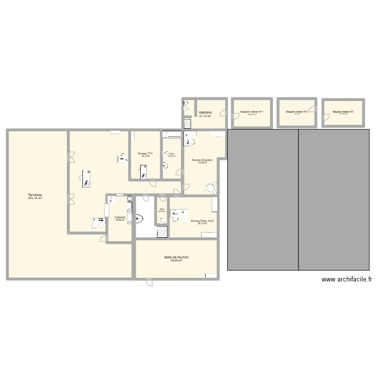 TRANSPORT CLERY. Plan de 12 pièces et 579 m2