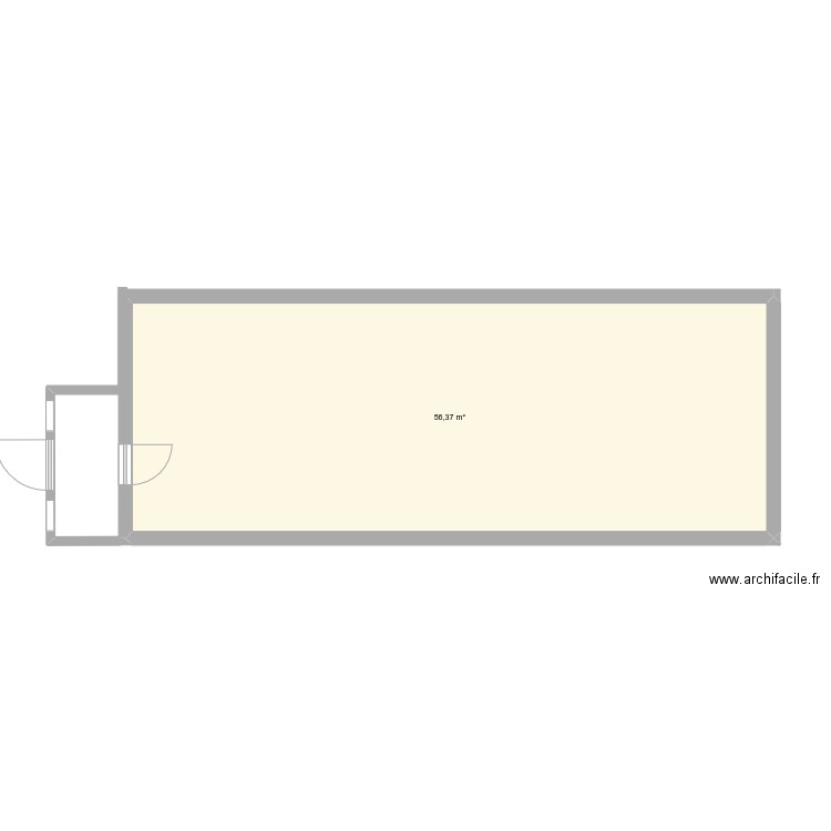 arthur. Plan de 1 pièce et 56 m2