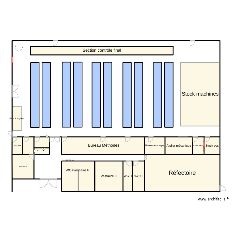 khaoula. Plan de 30 pièces et 254 m2