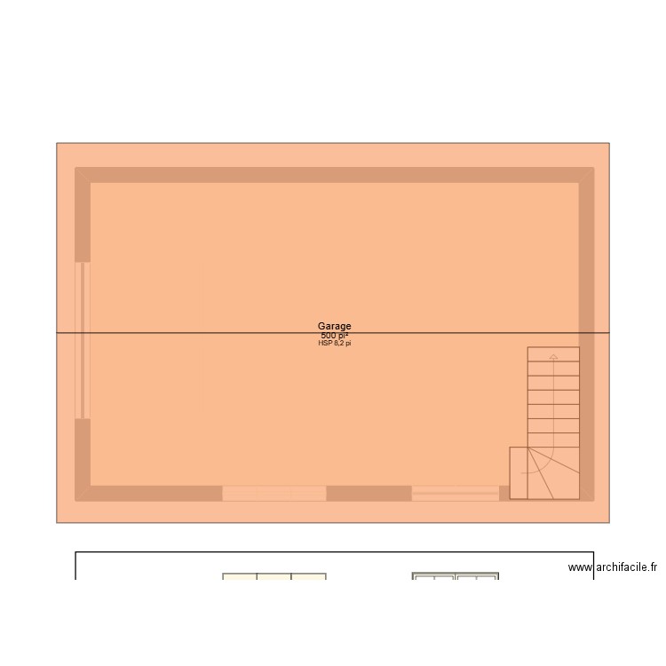 Garage 2025. Plan de 1 pièce et 46 m2