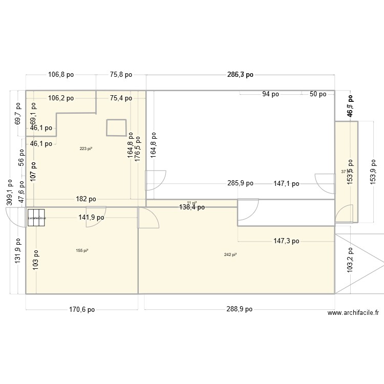 PlusMesure-moins-de-msures-future. Plan de 5 pièces et 62 m2