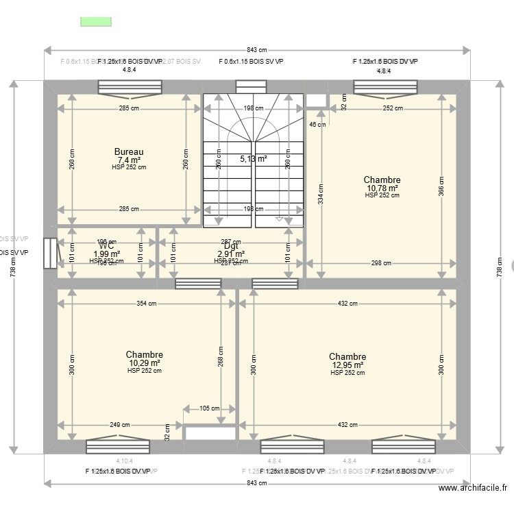 ML25000966. Plan de 21 pièces et 155 m2