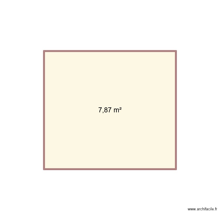 abri de jardin. Plan de 1 pièce et 8 m2