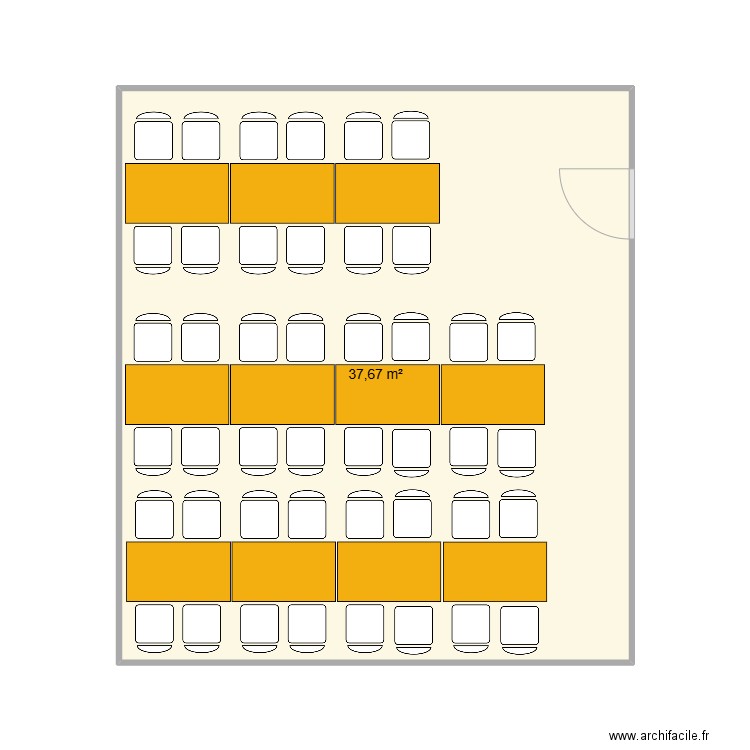 SEMINAIRE BALTHAZAR VERSION 2. Plan de 1 pièce et 38 m2