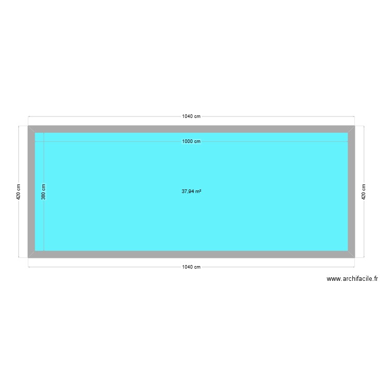 muser. Plan de 1 pièce et 38 m2