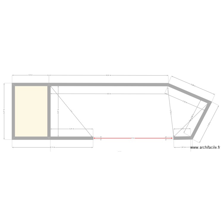 [PLANCHER] MTS ST VINCENT . Plan de 1 pièce et 10 m2