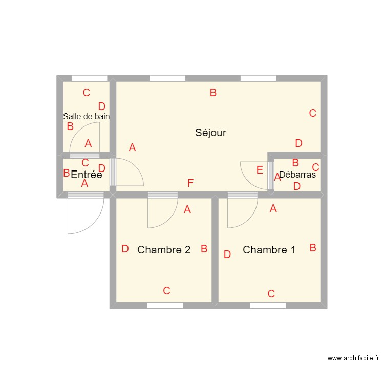 PLAN 2406 DANILE INVEST R+2. Plan de 6 pièces et 13 m2