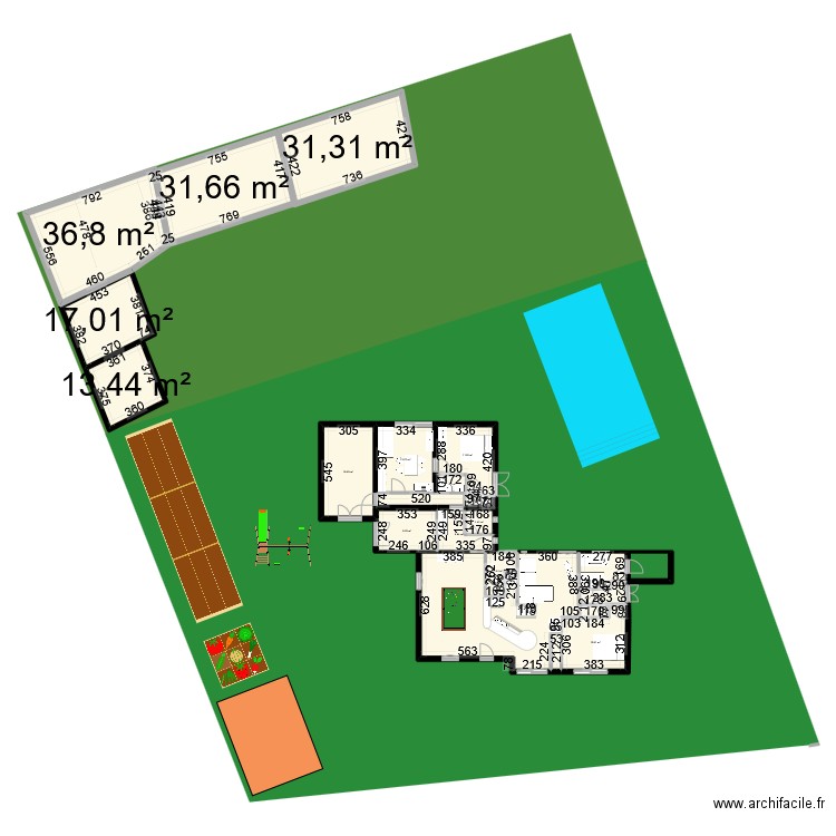 acqueduc10. Plan de 19 pièces et 275 m2