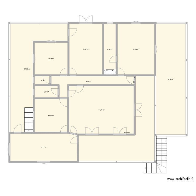 maison BOQUÉ. Plan de 21 pièces et 339 m2