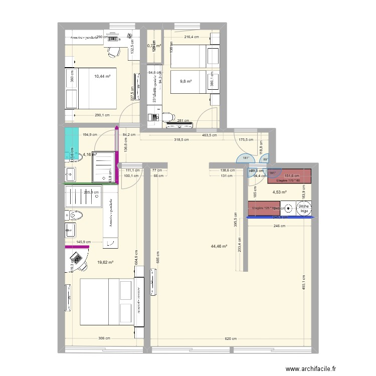 ARCA4. Plan de 7 pièces et 94 m2