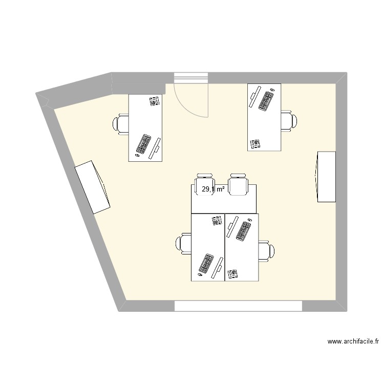 Test 2. Plan de 1 pièce et 29 m2