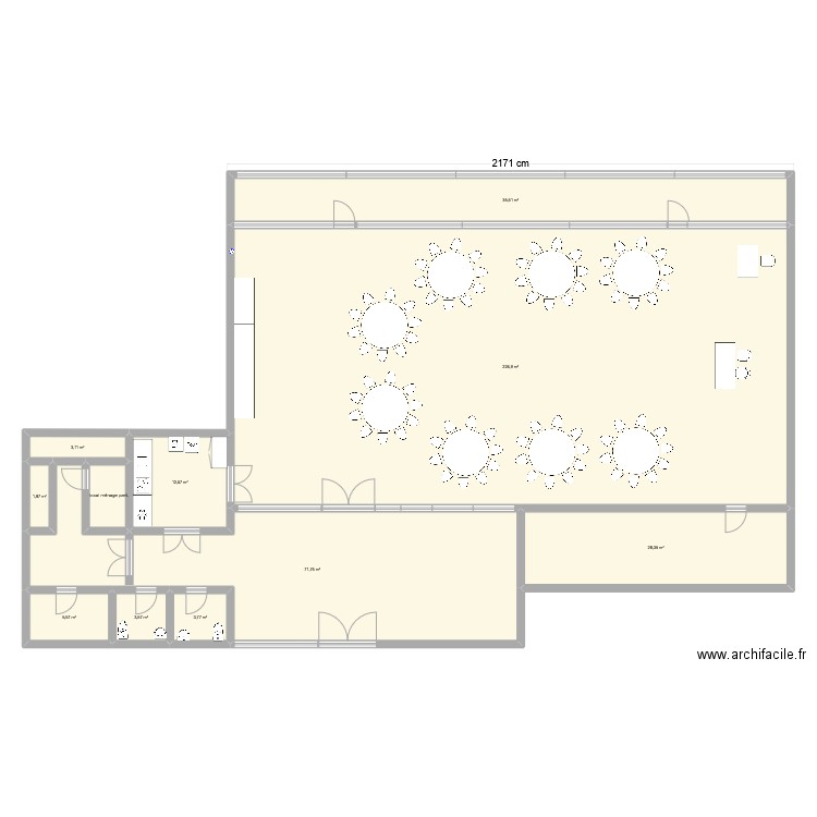 mariage mars. Plan de 11 pièces et 395 m2