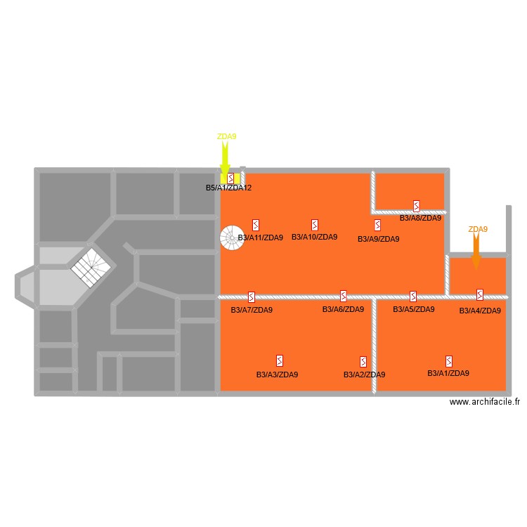 colca toiture inc ZONE. Plan de 21 pièces et 278 m2