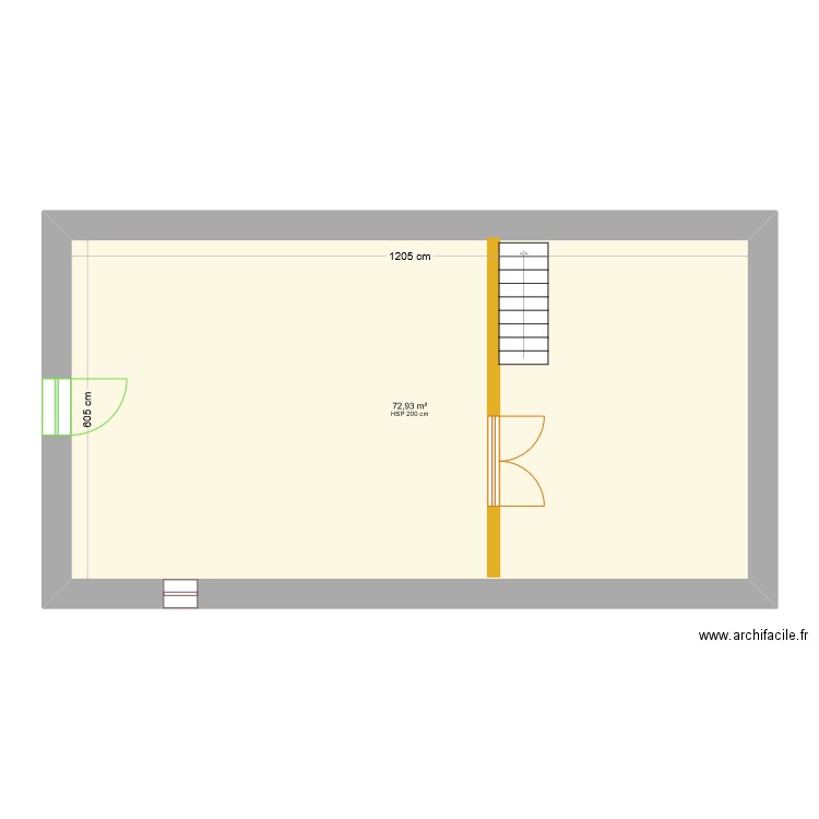 sain-Pastous1. Plan de 1 pièce et 73 m2