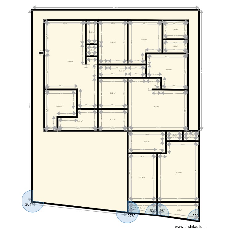 NGALA 2 RDC. Plan de 22 pièces et 327 m2