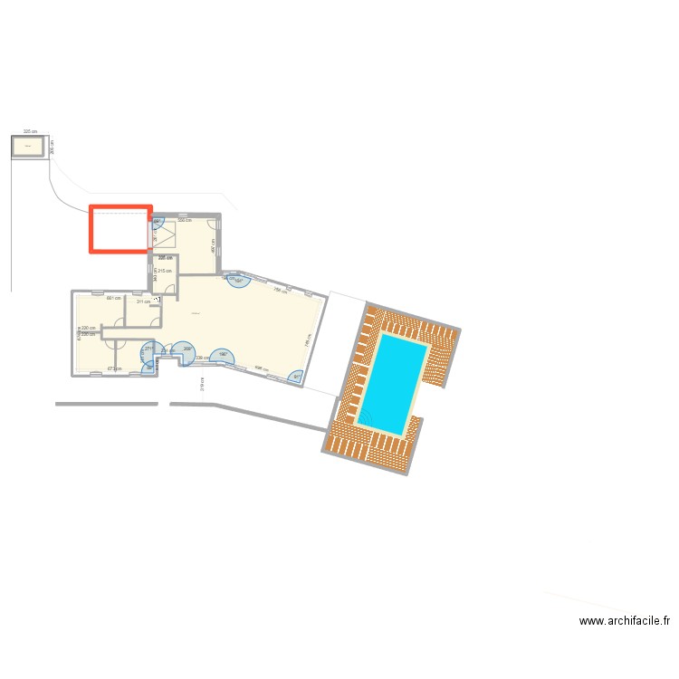 MAISON 2. Plan de 2 pièces et 180 m2