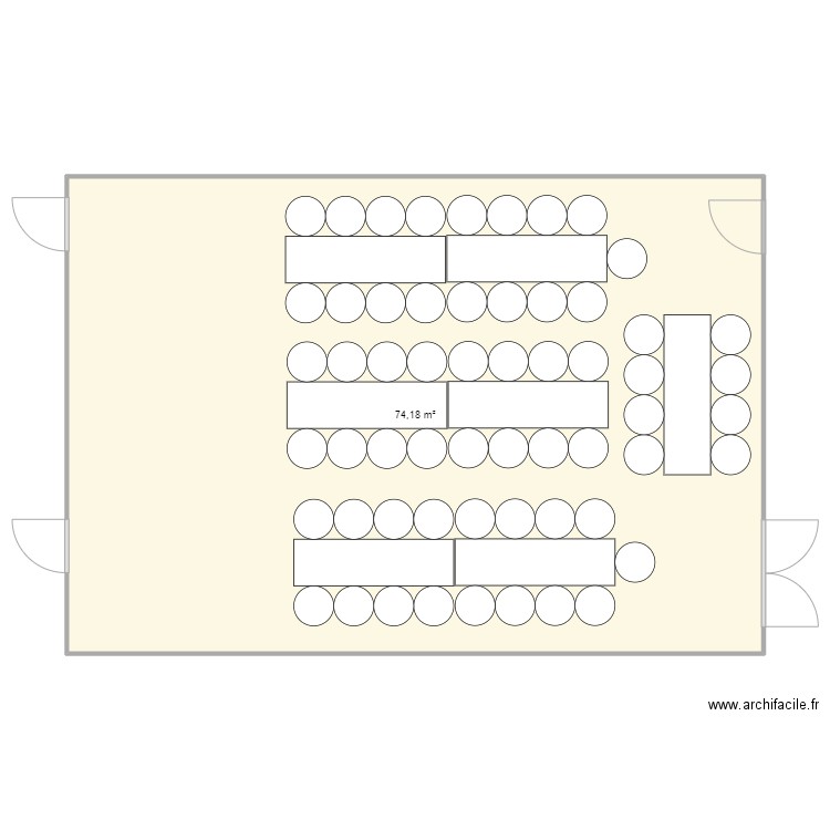 combleux 2. Plan de 1 pièce et 74 m2