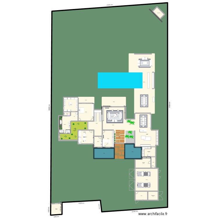 99 X Daruty - Rdc actuel. Plan de 33 pièces et -571 m2