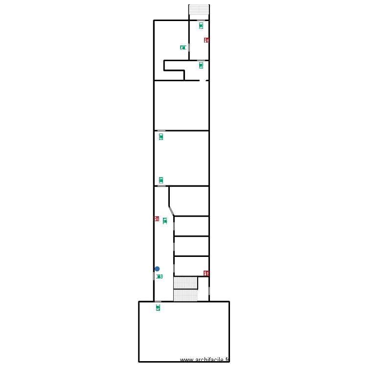 CRECHE RDC. Plan de 12 pièces et 811 m2